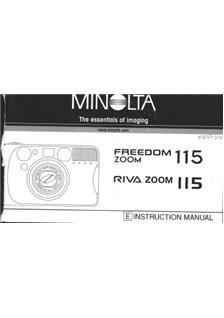 Minolta Riva 115 manual. Camera Instructions.